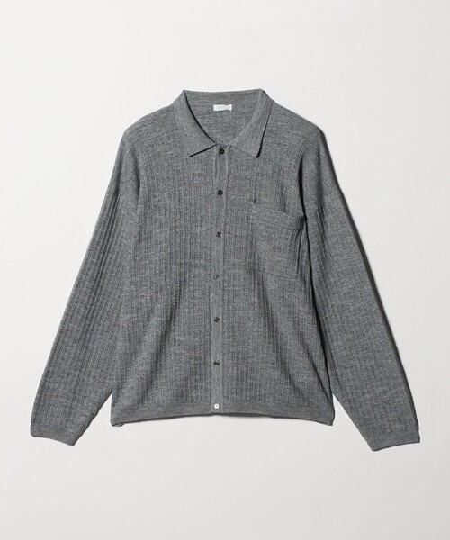 crepuscule(クレプスキュール)の「<crepuscule> PL CARDIGAN/カーディガン(カーディガン/ボレロ・メンズ・グレー系/ダークブラウン・2/1)」の1枚目の写真