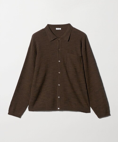 crepuscule(クレプスキュール)の「<crepuscule> PL CARDIGAN/カーディガン(カーディガン/ボレロ・メンズ・グレー系/ダークブラウン・2/1)」の2枚目の写真