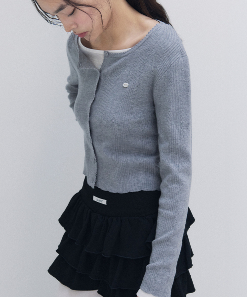ROLAROLA(ロラロラ)の「NUBASIC SKASHI KNIT CARDIGAN GRAY(カーディガン/ボレロ・レディース・グレー・FREE)」の2枚目の写真
