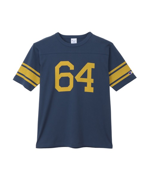 Champion(チャンピオン)の「【Champion/チャンピオン】メンズ ベーシック ショートスリーブフットボールTシャツ(Tシャツ/カットソー・メンズ・オートミール/ホワイト×グリーン/モカ/ブラック系その他/ホワイト×ブラック/ダークブルー・X-LARGE/MEDIUM/SMALL/LARGE)」の6枚目の写真