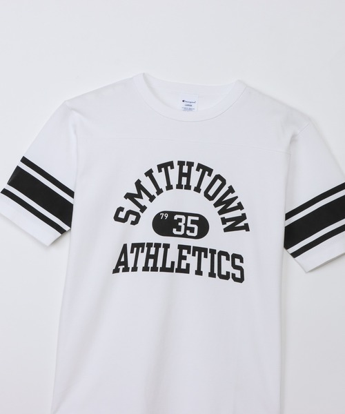 Champion(チャンピオン)の「【Champion/チャンピオン】メンズ ベーシック ショートスリーブフットボールTシャツ(Tシャツ/カットソー・メンズ・オートミール/ホワイト×グリーン/モカ/ブラック系その他/ホワイト×ブラック/ダークブルー・X-LARGE/MEDIUM/SMALL/LARGE)」の21枚目の写真