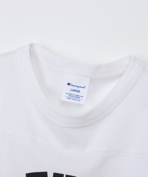 Champion(チャンピオン)の「【Champion/チャンピオン】メンズ ベーシック ショートスリーブフットボールTシャツ(Tシャツ/カットソー・メンズ・オートミール/ホワイト×グリーン/モカ/ブラック系その他/ホワイト×ブラック/ダークブルー・X-LARGE/MEDIUM/SMALL/LARGE)」の22枚目の写真