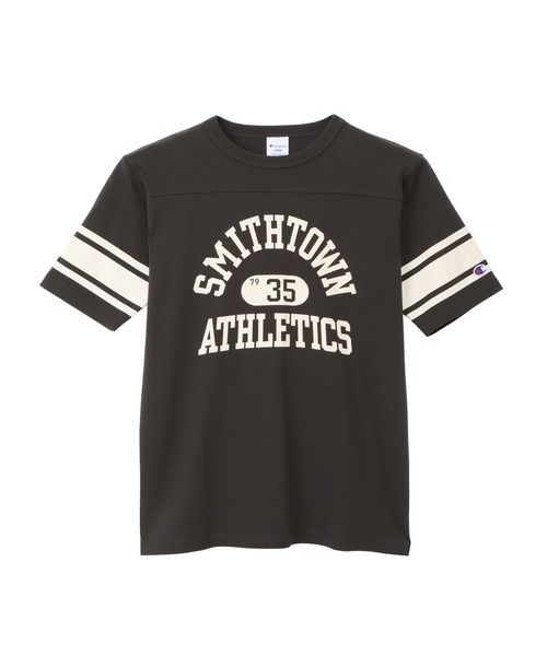 Champion(チャンピオン)の「【Champion/チャンピオン】メンズ ベーシック ショートスリーブフットボールTシャツ(Tシャツ/カットソー・メンズ・オートミール/ホワイト×グリーン/モカ/ブラック系その他/ホワイト×ブラック/ダークブルー・X-LARGE/MEDIUM/SMALL/LARGE)」の13枚目の写真