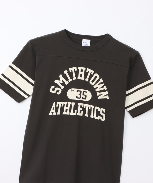 Champion(チャンピオン)の「【Champion/チャンピオン】メンズ ベーシック ショートスリーブフットボールTシャツ(Tシャツ/カットソー・メンズ・オートミール/ホワイト×グリーン/モカ/ブラック系その他/ホワイト×ブラック/ダークブルー・X-LARGE/MEDIUM/SMALL/LARGE)」の15枚目の写真