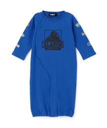 XLARGE KIDS | 袖ロゴワッペン風プリントOG長袖2WAYオール(ロンパース)