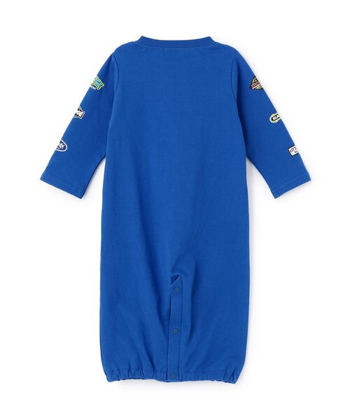 XLARGE KIDS(エクストララージキッズ)の「袖ロゴワッペン風プリントOG長袖2WAYオール(ロンパース・キッズ・ブルー/ブラック/トップグレー・50-70cm)」の4枚目の写真