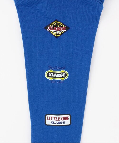 XLARGE KIDS(エクストララージキッズ)の「袖ロゴワッペン風プリントOG長袖2WAYオール(ロンパース・キッズ・ブルー/ブラック/トップグレー・50-70cm)」の10枚目の写真