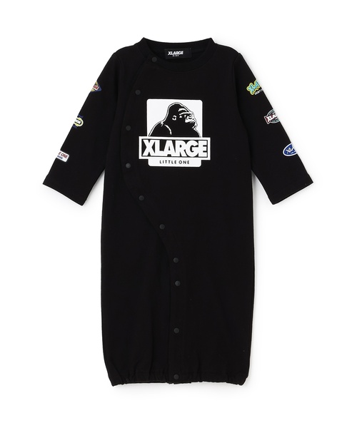 XLARGE KIDS(エクストララージキッズ)の「袖ロゴワッペン風プリントOG長袖2WAYオール(ロンパース・キッズ・ブルー/ブラック/トップグレー・50-70cm)」の15枚目の写真