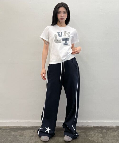 LUVISTRUE(ラヴイズトゥルー)の「IM ポケット トレーニングパンツ(チャコール)(スウェットパンツ・レディース・ネイビー/チャコール・FREE)」の4枚目の写真