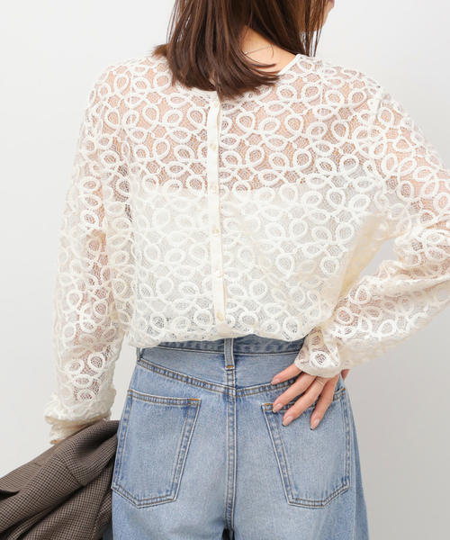 JOURNAL STANDARD relume(ジャーナルスタンダード レリューム)の「《追加2》ラッセルレース2WAYプルオーバー(Tシャツ/カットソー・レディース・アイボリー・FREE)」の13枚目の写真