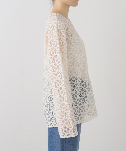 JOURNAL STANDARD relume(ジャーナルスタンダード レリューム)の「《追加2》ラッセルレース2WAYプルオーバー(Tシャツ/カットソー・レディース・アイボリー・FREE)」の16枚目の写真