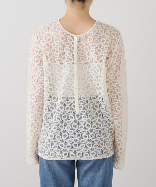 JOURNAL STANDARD relume(ジャーナルスタンダード レリューム)の「《追加2》ラッセルレース2WAYプルオーバー(Tシャツ/カットソー・レディース・アイボリー・FREE)」の2枚目の写真