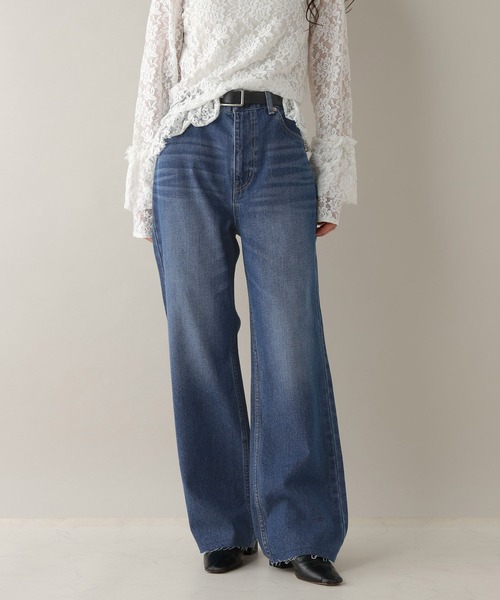 RAGEBLUE（レイジブルー）の「カットオフストレートデニムパンツ（デニムパンツ・レディース・ブルー・MEDIUM/LARGE）」の8枚目の写真