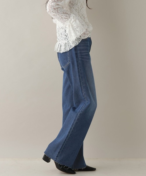 RAGEBLUE（レイジブルー）の「カットオフストレートデニムパンツ（デニムパンツ・レディース・ブルー・MEDIUM/LARGE）」の10枚目の写真