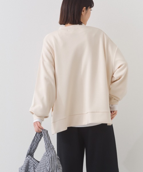 OMNES（オムネス）の「ソフトポンチ 脇スナップスリット入チュニック丈長袖トップス UVカット花粉リリース付（Tシャツ/カットソー・レディース・ブラック/ライトピンク/ベージュ/ライトグレー・FREE）」の17枚目の写真