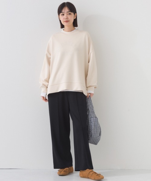 OMNES（オムネス）の「ソフトポンチ 脇スナップスリット入チュニック丈長袖トップス UVカット花粉リリース付（Tシャツ/カットソー・レディース・ブラック/ライトピンク/ベージュ/ライトグレー・FREE）」の18枚目の写真