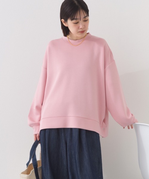 OMNES（オムネス）の「ソフトポンチ 脇スナップスリット入チュニック丈長袖トップス UVカット花粉リリース付（Tシャツ/カットソー・レディース・ブラック/ライトピンク/ベージュ/ライトグレー・FREE）」の20枚目の写真