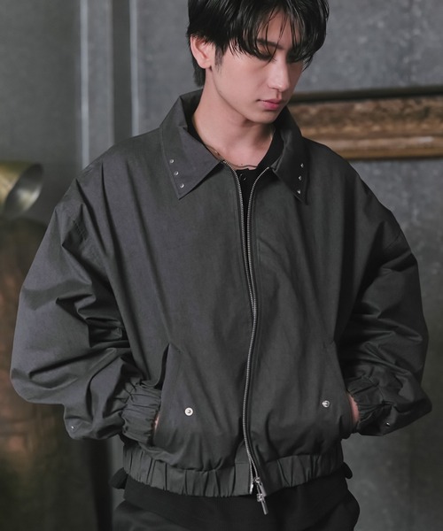 Confirm（コンファーム）の「Peach Brushed Studded Blouson / ピーチ起毛スタッズブルゾン メンズ レディース ユニセックス 【Confirm】（ブルゾン・メンズ・ブラック/カーキ/グレー/ラベンダー・M/L）」の2枚目の写真