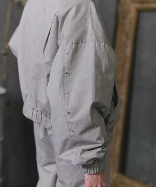 Confirm（コンファーム）の「Peach Brushed Studded Blouson / ピーチ起毛スタッズブルゾン メンズ レディース ユニセックス 【Confirm】（ブルゾン・メンズ・ブラック/カーキ/グレー/ラベンダー・M/L）」の12枚目の写真