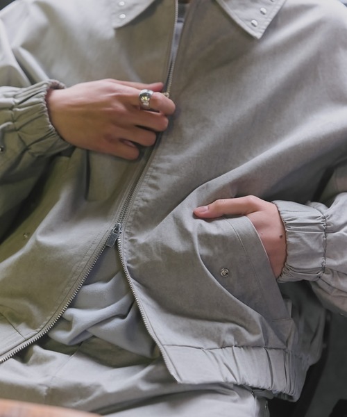 Confirm（コンファーム）の「Peach Brushed Studded Blouson / ピーチ起毛スタッズブルゾン メンズ レディース ユニセックス 【Confirm】（ブルゾン・メンズ・ブラック/カーキ/グレー/ラベンダー・M/L）」の13枚目の写真