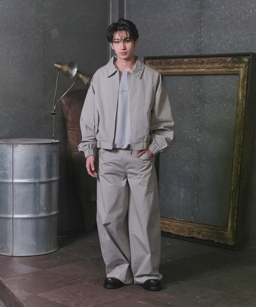 Confirm（コンファーム）の「Peach Brushed Studded Blouson / ピーチ起毛スタッズブルゾン メンズ レディース ユニセックス 【Confirm】（ブルゾン・メンズ・ブラック/カーキ/グレー/ラベンダー・M/L）」の14枚目の写真