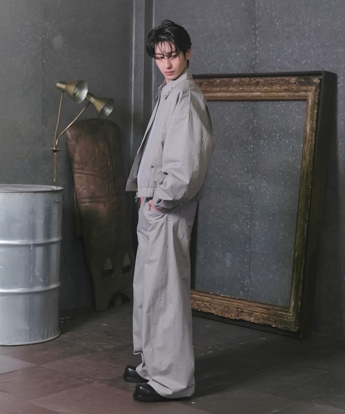 Confirm（コンファーム）の「Peach Brushed Studded Blouson / ピーチ起毛スタッズブルゾン メンズ レディース ユニセックス 【Confirm】（ブルゾン・メンズ・ブラック/カーキ/グレー/ラベンダー・M/L）」の15枚目の写真