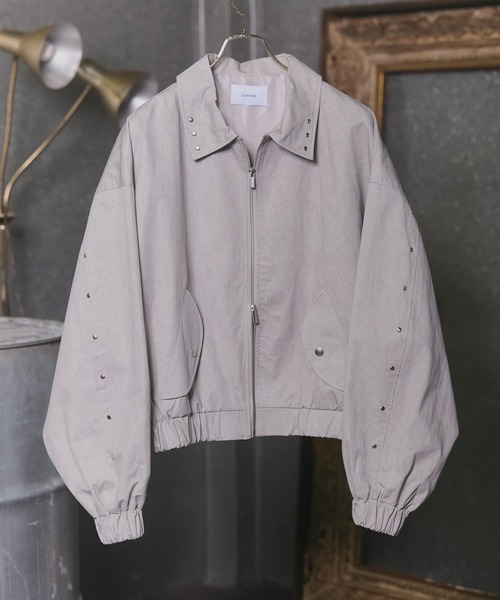 Confirm（コンファーム）の「Peach Brushed Studded Blouson / ピーチ起毛スタッズブルゾン メンズ レディース ユニセックス 【Confirm】（ブルゾン・メンズ・ブラック/カーキ/グレー/ラベンダー・M/L）」の17枚目の写真