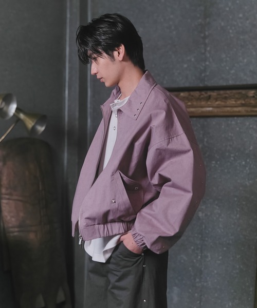 Confirm（コンファーム）の「Peach Brushed Studded Blouson / ピーチ起毛スタッズブルゾン メンズ レディース ユニセックス 【Confirm】（ブルゾン・メンズ・ブラック/カーキ/グレー/ラベンダー・M/L）」の18枚目の写真