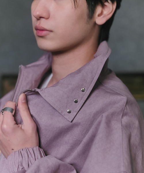 Confirm（コンファーム）の「Peach Brushed Studded Blouson / ピーチ起毛スタッズブルゾン メンズ レディース ユニセックス 【Confirm】（ブルゾン・メンズ・ブラック/カーキ/グレー/ラベンダー・M/L）」の22枚目の写真