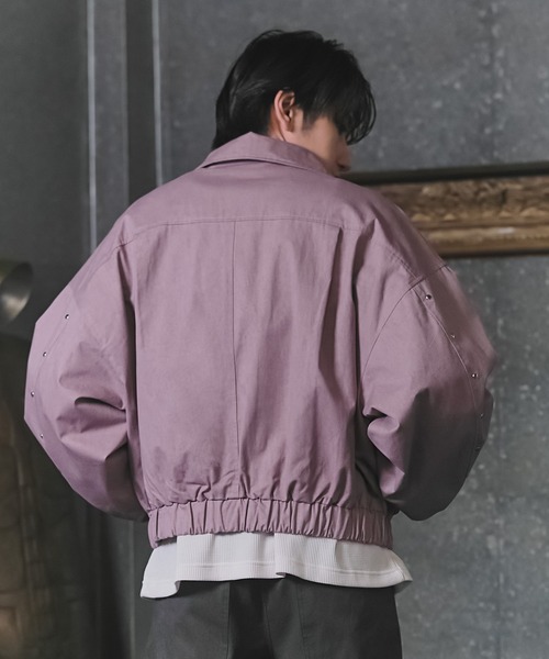 Confirm（コンファーム）の「Peach Brushed Studded Blouson / ピーチ起毛スタッズブルゾン メンズ レディース ユニセックス 【Confirm】（ブルゾン・メンズ・ブラック/カーキ/グレー/ラベンダー・M/L）」の21枚目の写真
