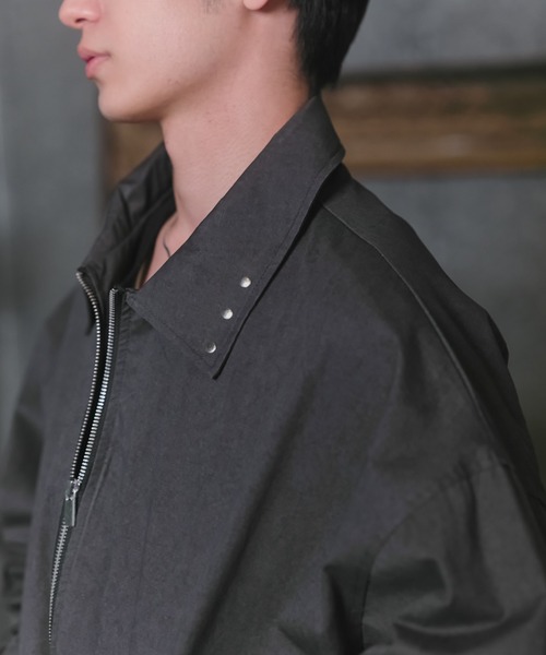 Confirm（コンファーム）の「Peach Brushed Studded Blouson / ピーチ起毛スタッズブルゾン メンズ レディース ユニセックス 【Confirm】（ブルゾン・メンズ・ブラック/カーキ/グレー/ラベンダー・M/L）」の5枚目の写真