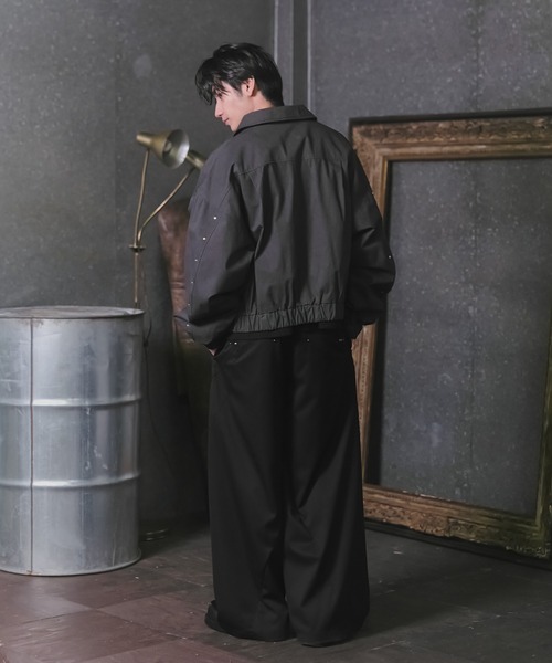 Confirm（コンファーム）の「Peach Brushed Studded Blouson / ピーチ起毛スタッズブルゾン メンズ レディース ユニセックス 【Confirm】（ブルゾン・メンズ・ブラック/カーキ/グレー/ラベンダー・M/L）」の8枚目の写真