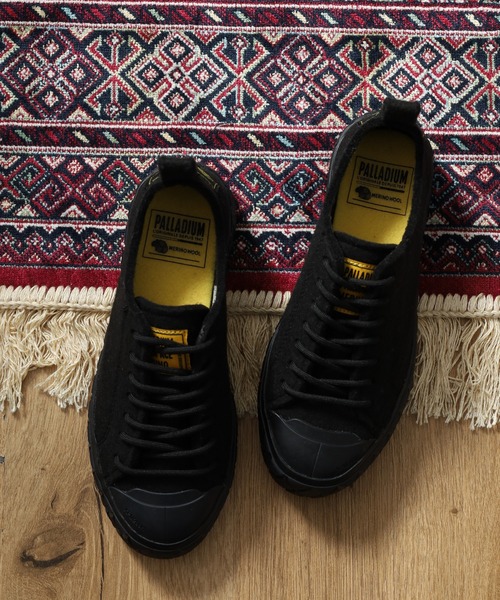 PALLADIUM(パラディウム)の「PALLA ACE LO MERINO パラ エース ロー メリノ 厚底スニーカー(スニーカー・メンズ・グレー/ブラック/グリーン×ピンク・23.5cm/22.5cm/28cm/27.5cm/27cm/26.5cm/25cm/24cm/24.5cm/29cm/26cm/25.5cm)」の2枚目の写真