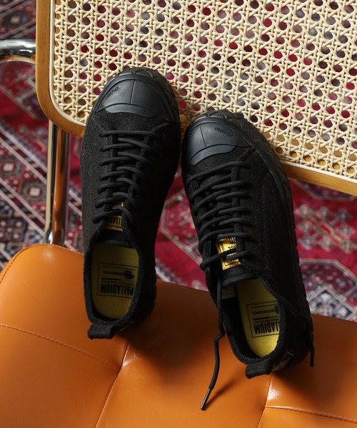 PALLADIUM(パラディウム)の「PALLA ACE LO MERINO パラ エース ロー メリノ 厚底スニーカー(スニーカー・メンズ・グレー/ブラック/グリーン×ピンク・23.5cm/22.5cm/28cm/27.5cm/27cm/26.5cm/25cm/24cm/24.5cm/29cm/26cm/25.5cm)」の6枚目の写真