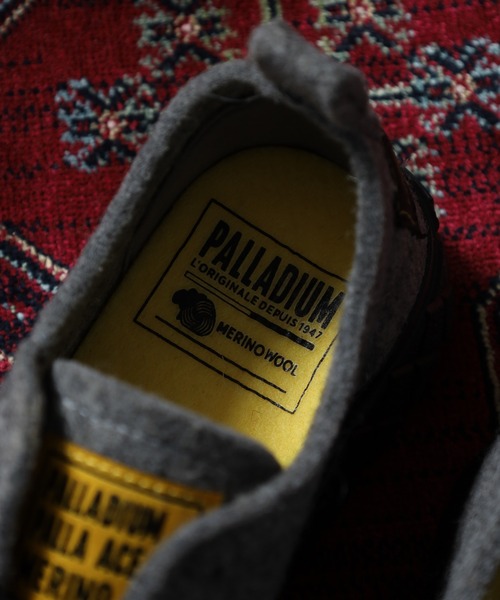 PALLADIUM(パラディウム)の「PALLA ACE LO MERINO パラ エース ロー メリノ 厚底スニーカー(スニーカー・メンズ・グレー/ブラック/グリーン×ピンク・23.5cm/22.5cm/28cm/27.5cm/27cm/26.5cm/25cm/24cm/24.5cm/29cm/26cm/25.5cm)」の13枚目の写真