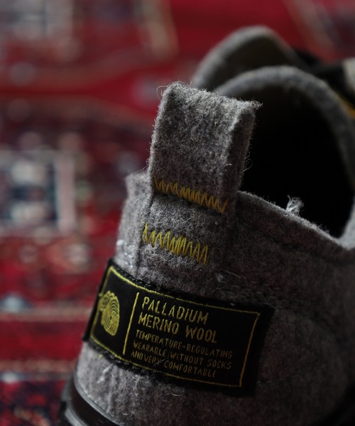 PALLADIUM(パラディウム)の「PALLA ACE LO MERINO パラ エース ロー メリノ 厚底スニーカー(スニーカー・メンズ・グレー/ブラック/グリーン×ピンク・23.5cm/22.5cm/28cm/27.5cm/27cm/26.5cm/25cm/24cm/24.5cm/29cm/26cm/25.5cm)」の17枚目の写真