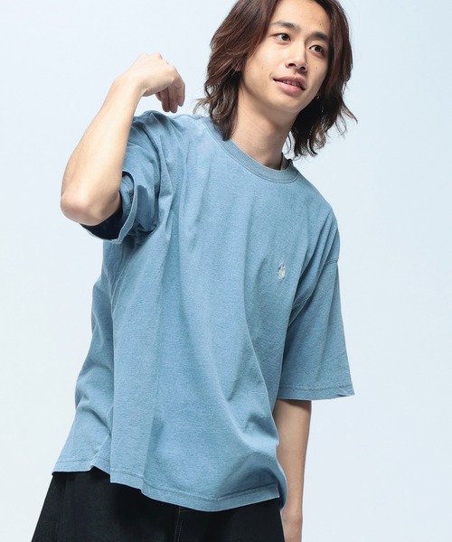 U.S. POLO ASSN.(ユーエスポロアッスン)の「U.S. POLO ASSN. (ユーエスポロアッスン) Tシャツ クルーネック オーバーシャツ コットン PLM61208(Tシャツ/カットソー・メンズ・アイボリー/ブルー/グレー/ピンク/ダークブルー・LL/M/L)」の4枚目の写真