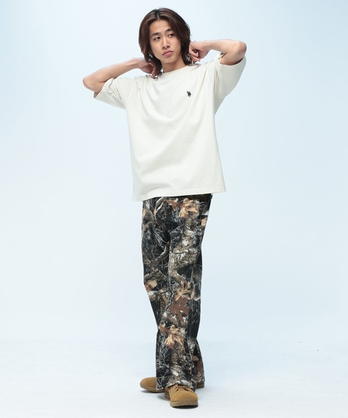 U.S. POLO ASSN.(ユーエスポロアッスン)の「U.S. POLO ASSN. (ユーエスポロアッスン) Tシャツ クルーネック オーバーシャツ コットン PLM61208(Tシャツ/カットソー・メンズ・アイボリー/ブルー/グレー/ピンク/ダークブルー・LL/M/L)」の6枚目の写真