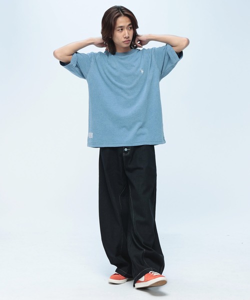 U.S. POLO ASSN.(ユーエスポロアッスン)の「U.S. POLO ASSN. (ユーエスポロアッスン) Tシャツ クルーネック オーバーシャツ コットン PLM61208(Tシャツ/カットソー・メンズ・アイボリー/ブルー/グレー/ピンク/ダークブルー・LL/M/L)」の8枚目の写真