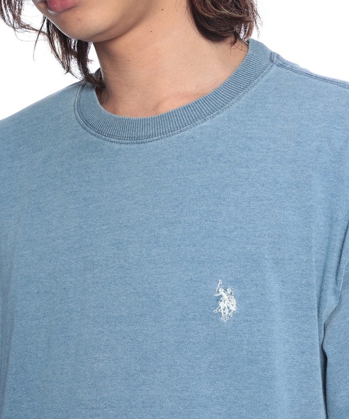 U.S. POLO ASSN.(ユーエスポロアッスン)の「U.S. POLO ASSN. (ユーエスポロアッスン) Tシャツ クルーネック オーバーシャツ コットン PLM61208(Tシャツ/カットソー・メンズ・アイボリー/ブルー/グレー/ピンク/ダークブルー・LL/M/L)」の19枚目の写真