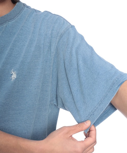 U.S. POLO ASSN.(ユーエスポロアッスン)の「U.S. POLO ASSN. (ユーエスポロアッスン) Tシャツ クルーネック オーバーシャツ コットン PLM61208(Tシャツ/カットソー・メンズ・アイボリー/ブルー/グレー/ピンク/ダークブルー・LL/M/L)」の20枚目の写真