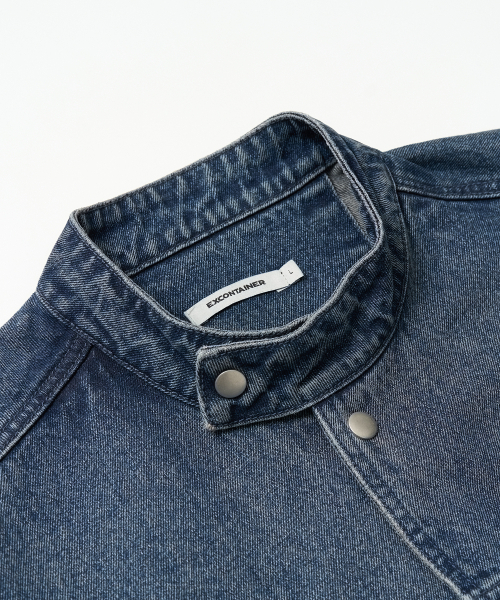 EXCONTAINER(エックスコンテナ)の「クロップフィールドデニムジャケット (WASHED INDIGO)(デニムジャケット・メンズ・その他・MEDIUM/LARGE/X-LARGE)」の12枚目の写真