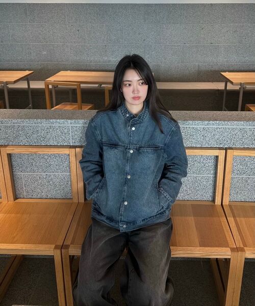 EXCONTAINER(エックスコンテナ)の「クロップフィールドデニムジャケット (WASHED INDIGO)(デニムジャケット・メンズ・その他・MEDIUM/LARGE/X-LARGE)」の8枚目の写真