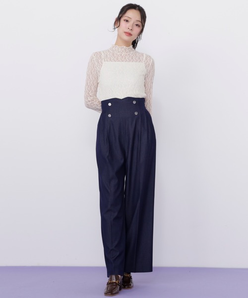 JILL by JILL STUART(ジルバイジルスチュアート)の「パイピングスラックス(その他パンツ・レディース・ネイビー/グレー・MEDIUM/SMALL)」の18枚目の写真