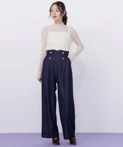 JILL by JILL STUART(ジルバイジルスチュアート)の「パイピングスラックス(その他パンツ・レディース・ネイビー/グレー・MEDIUM/SMALL)」の15枚目の写真