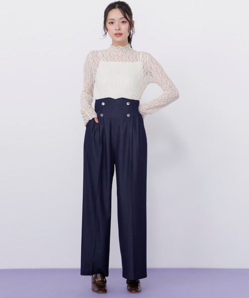 JILL by JILL STUART(ジルバイジルスチュアート)の「パイピングスラックス(その他パンツ・レディース・ネイビー/グレー・MEDIUM/SMALL)」の17枚目の写真