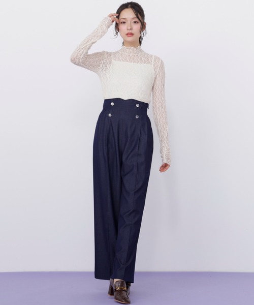 JILL by JILL STUART(ジルバイジルスチュアート)の「パイピングスラックス(その他パンツ・レディース・ネイビー/グレー・MEDIUM/SMALL)」の19枚目の写真