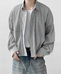 JOHNNY WOLF（ジョニーウルフ）の「MIRIALLIA ドルマン クロップド ベーシック シャツ   ショート丈（シャツ/ブラウス）」