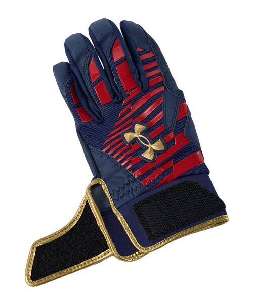 UNDER ARMOUR(アンダーアーマー)の「UAクリーンアップ プロ バッティンググローブ(ベースボール/メンズ)(手袋・メンズ・ネイビー・XL/S/L/M)」の3枚目の写真