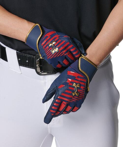 UNDER ARMOUR(アンダーアーマー)の「UAクリーンアップ プロ バッティンググローブ(ベースボール/メンズ)(手袋・メンズ・ネイビー・XL/S/L/M)」の4枚目の写真